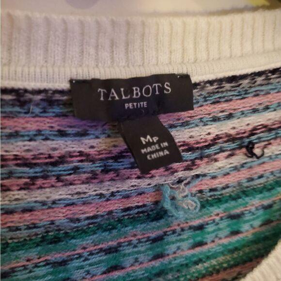 Talbots Lambs Wool Multicolor sweater M - Picture 8 of 9